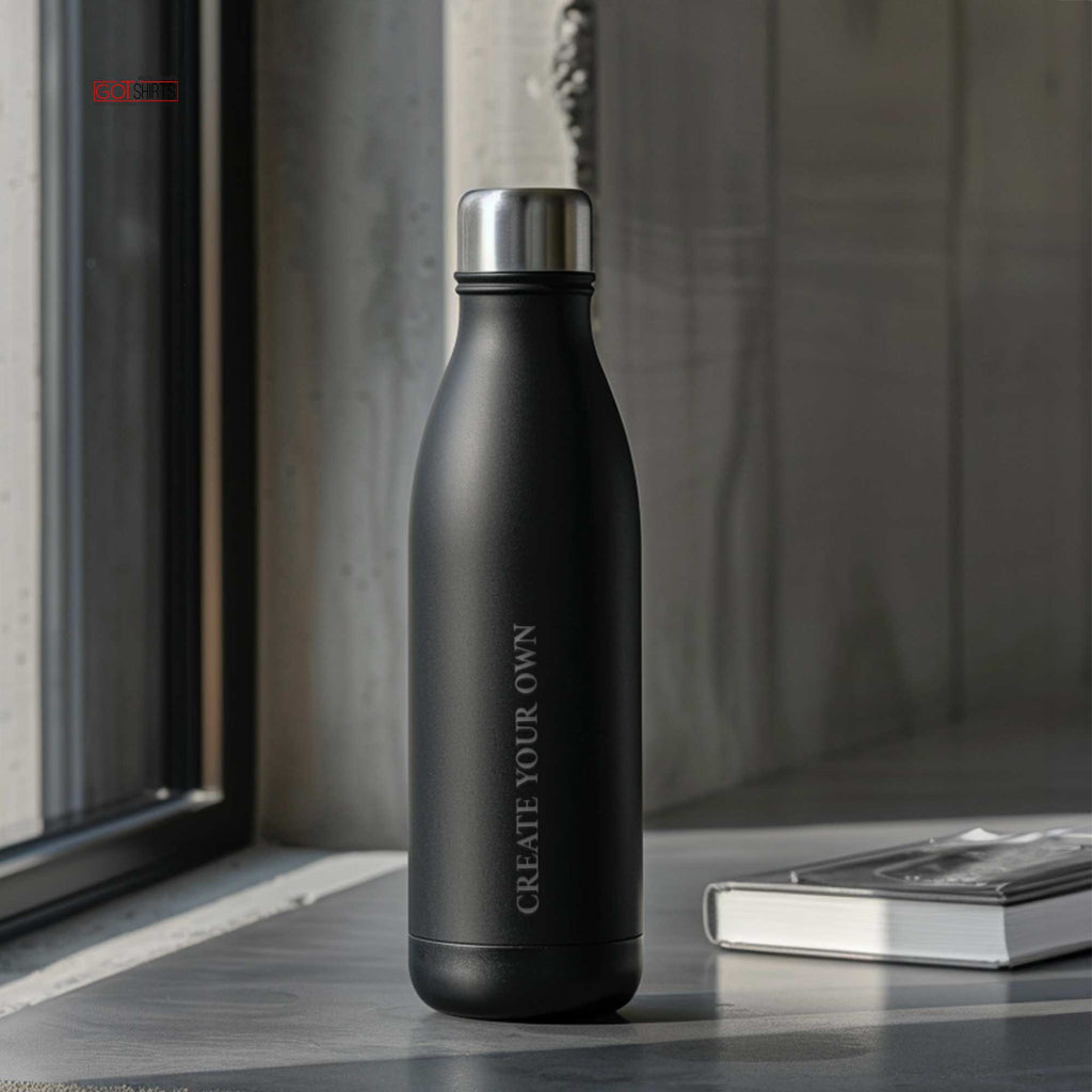 Personalized Engraved Black Bowling Bottle 500ml