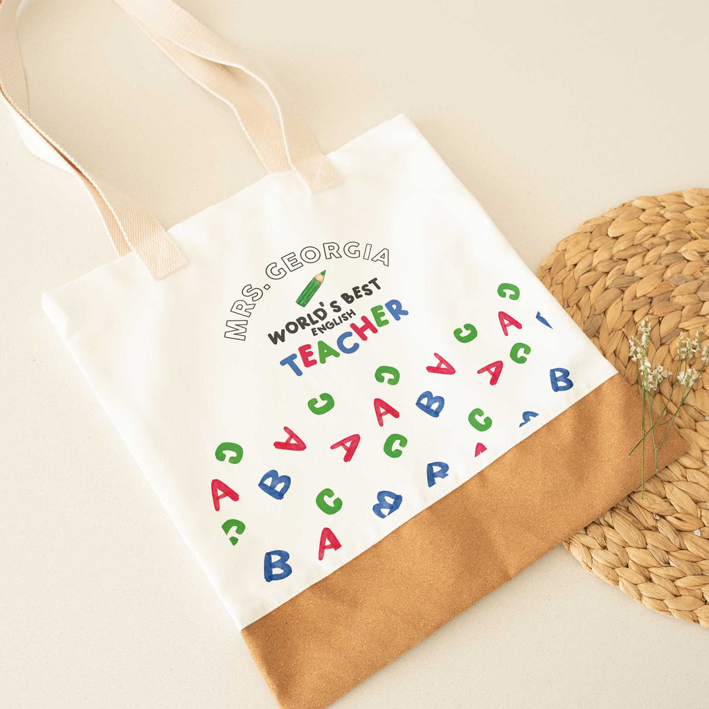 Best English Teacher - Cork Tote Bag