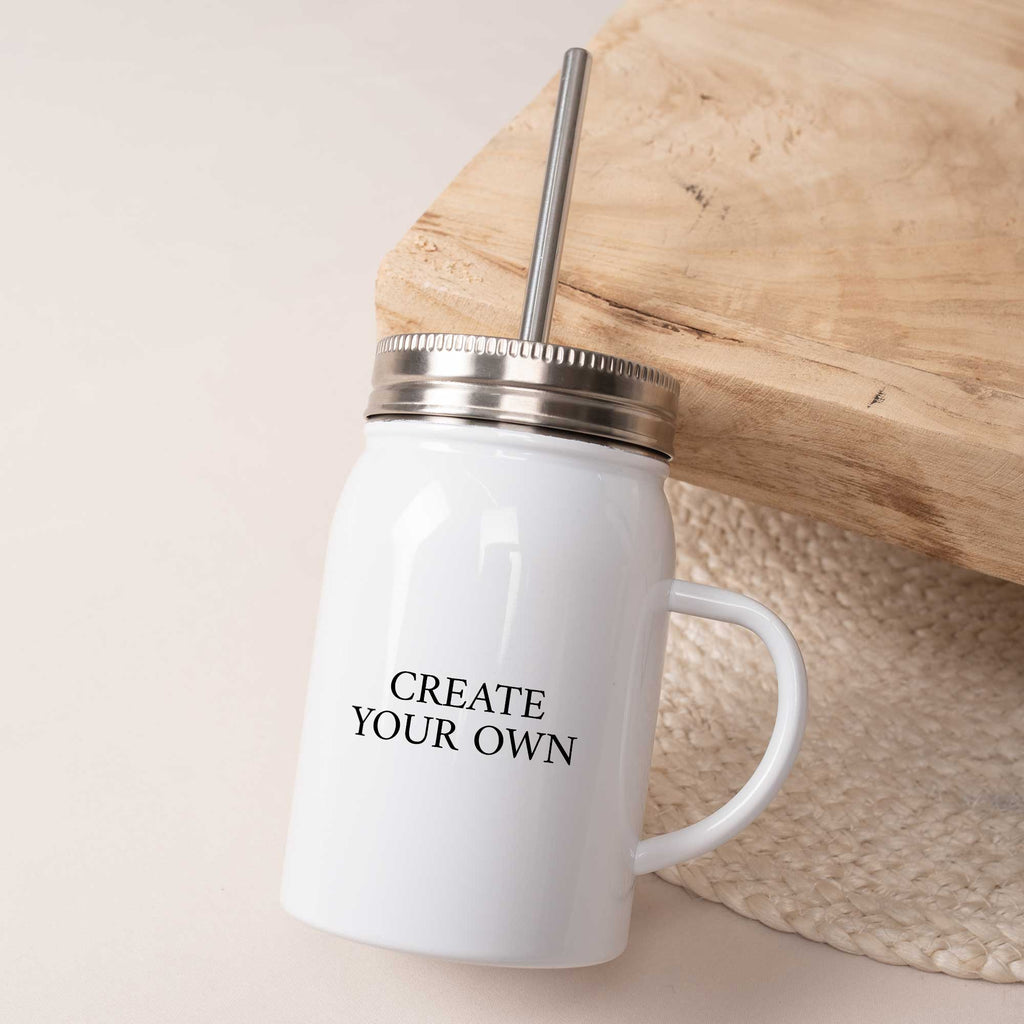 Jar Tumbler With Straw