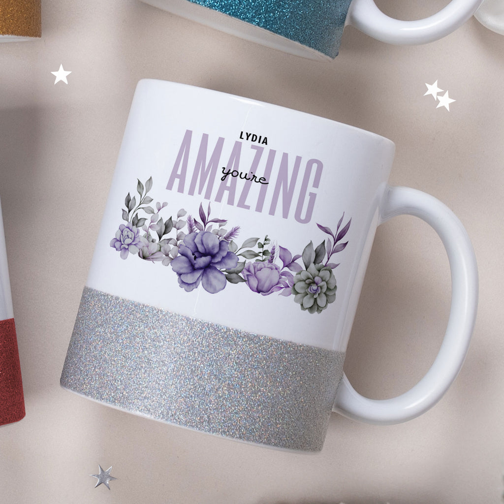 You Are Amazing - Ceramic Glitter Mug