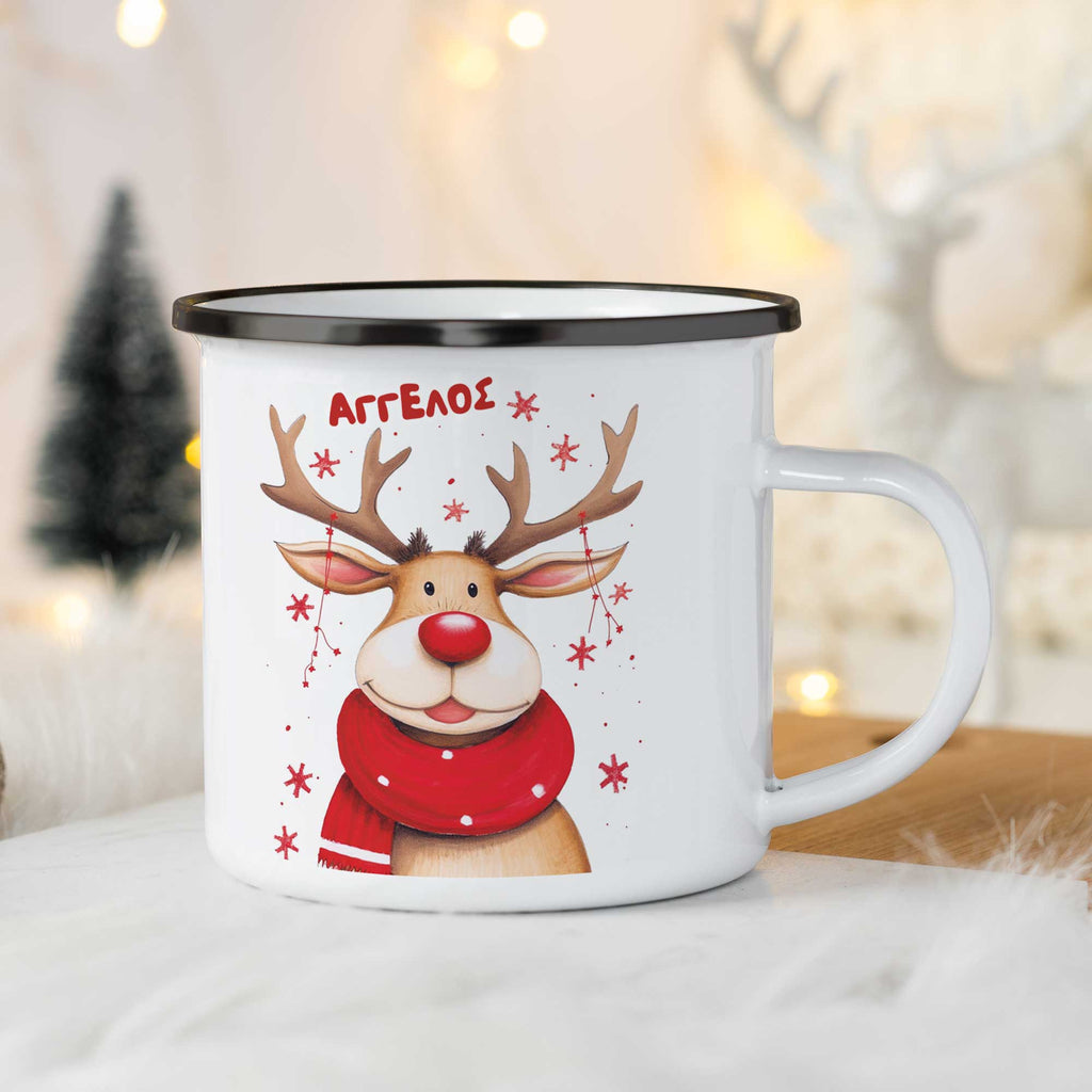 Rudolph - Christmas S/Steel Enamel Mug