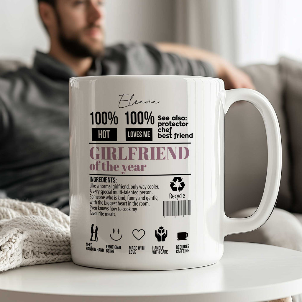 Girlfriend Of The Year - Big Ceramic Mug 18oz