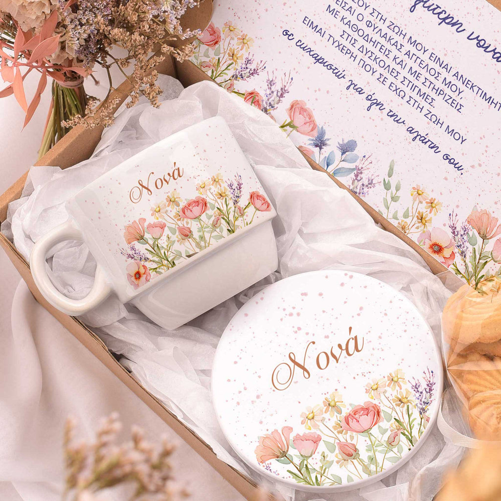 Godmother Flowers - Ceramic Mug & Coaster Gift Box