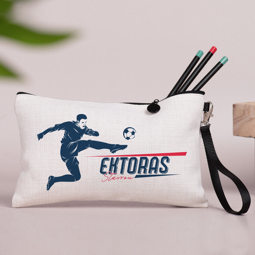 Football - Linen Pencil Case