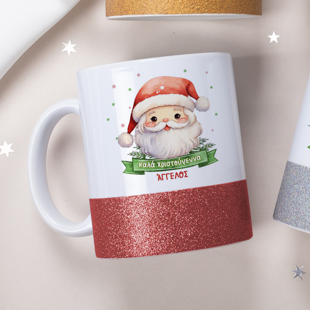 Santa Claus - Ceramic Glitter Mug