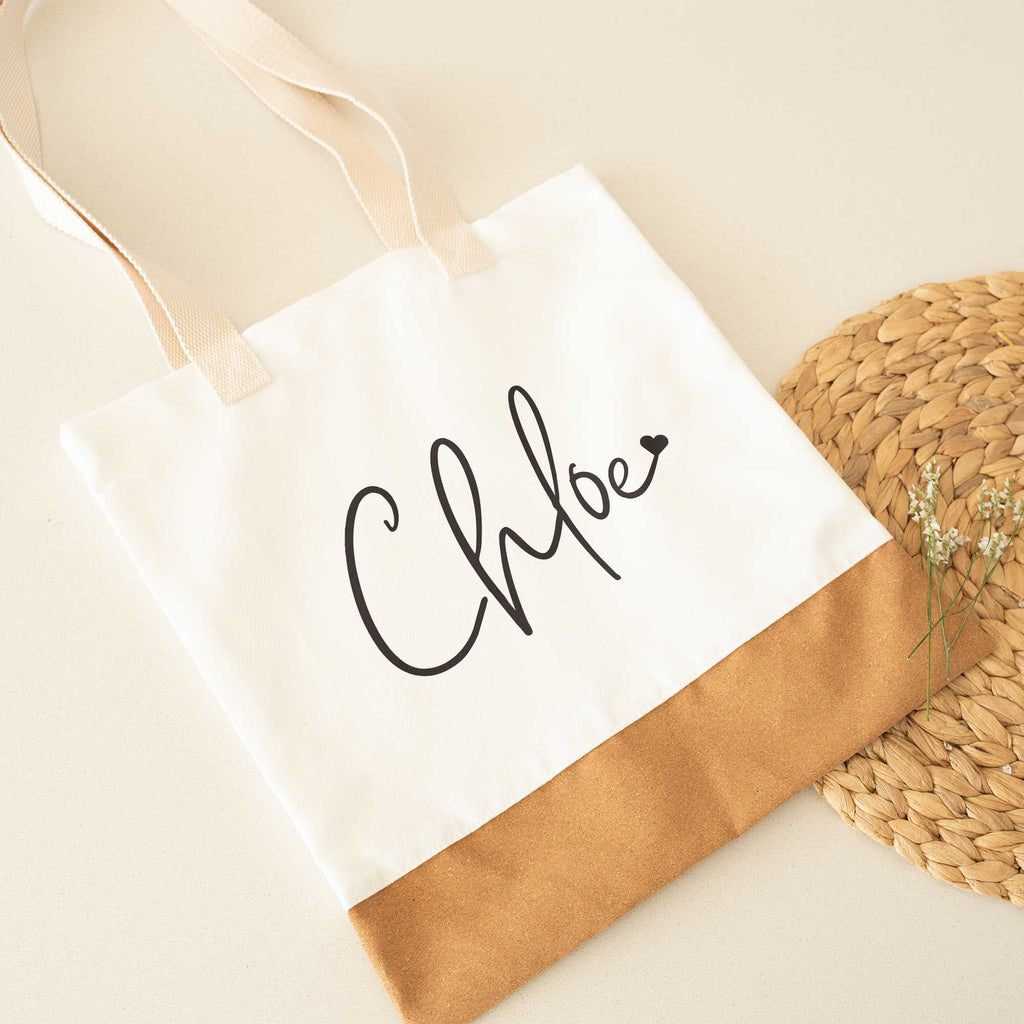 Name & Heart - Cork Tote Bag