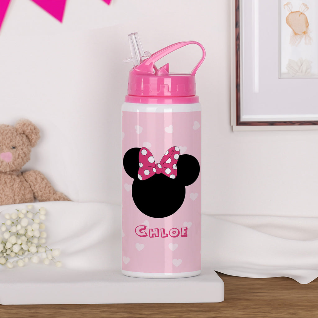 Cute Girl Mouse - Kids Aluminum Bottle 600ml