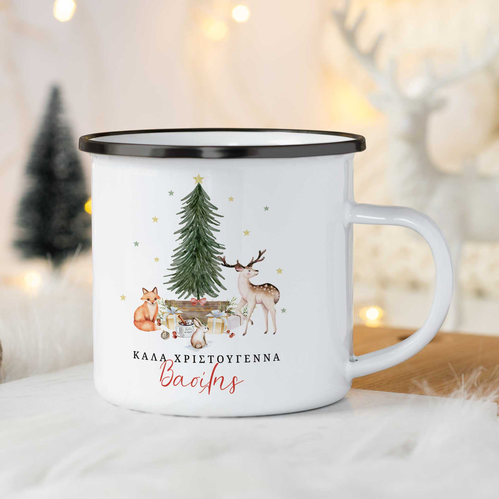 Merry Christmas - Christmas S/Steel Enamel Mug