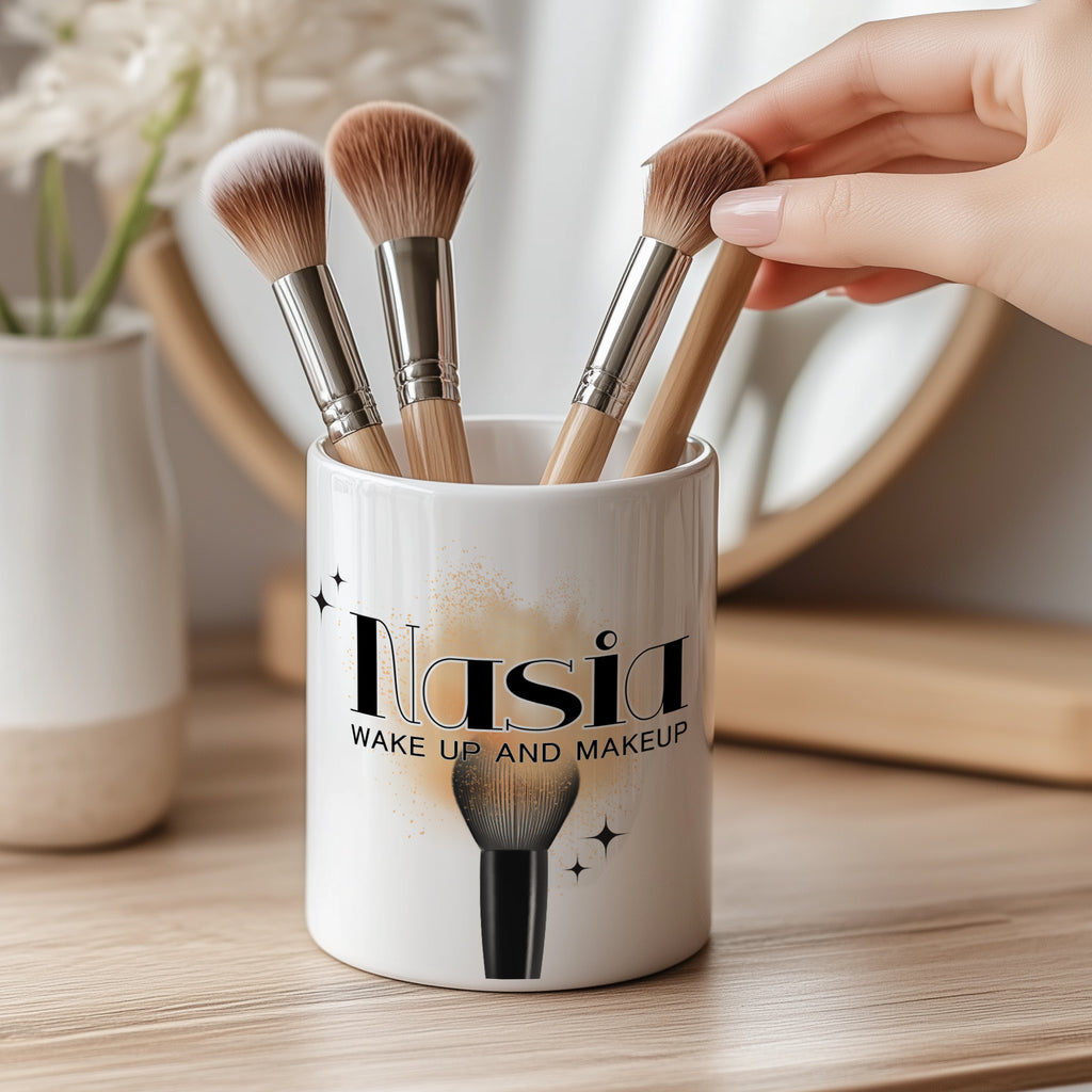 Wake Up And Makeup - Ceramic Make Up Brush Holder