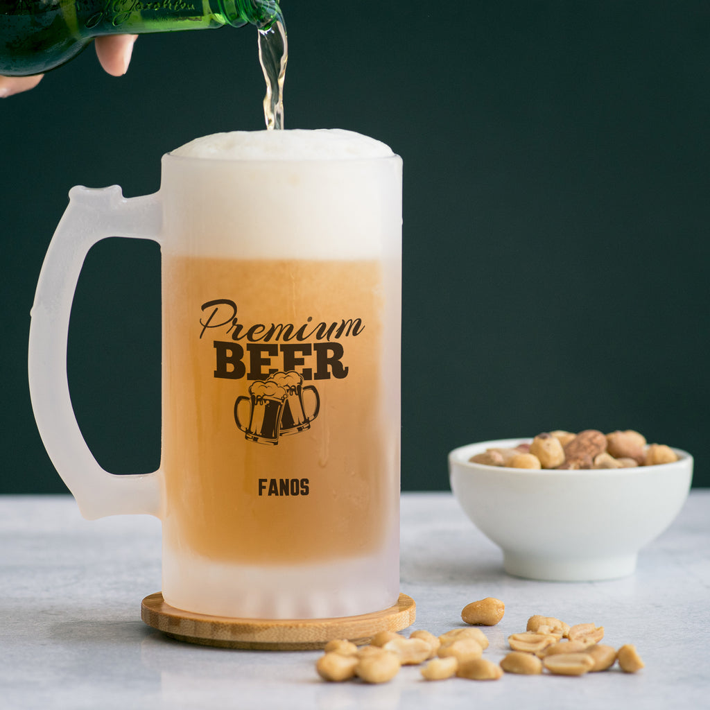 Premium Beer - Frosted Beer Glass