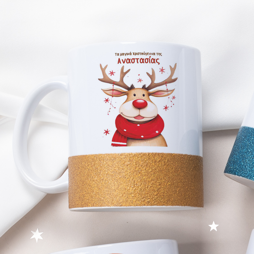 Rudolf - Ceramic Glitter Mug