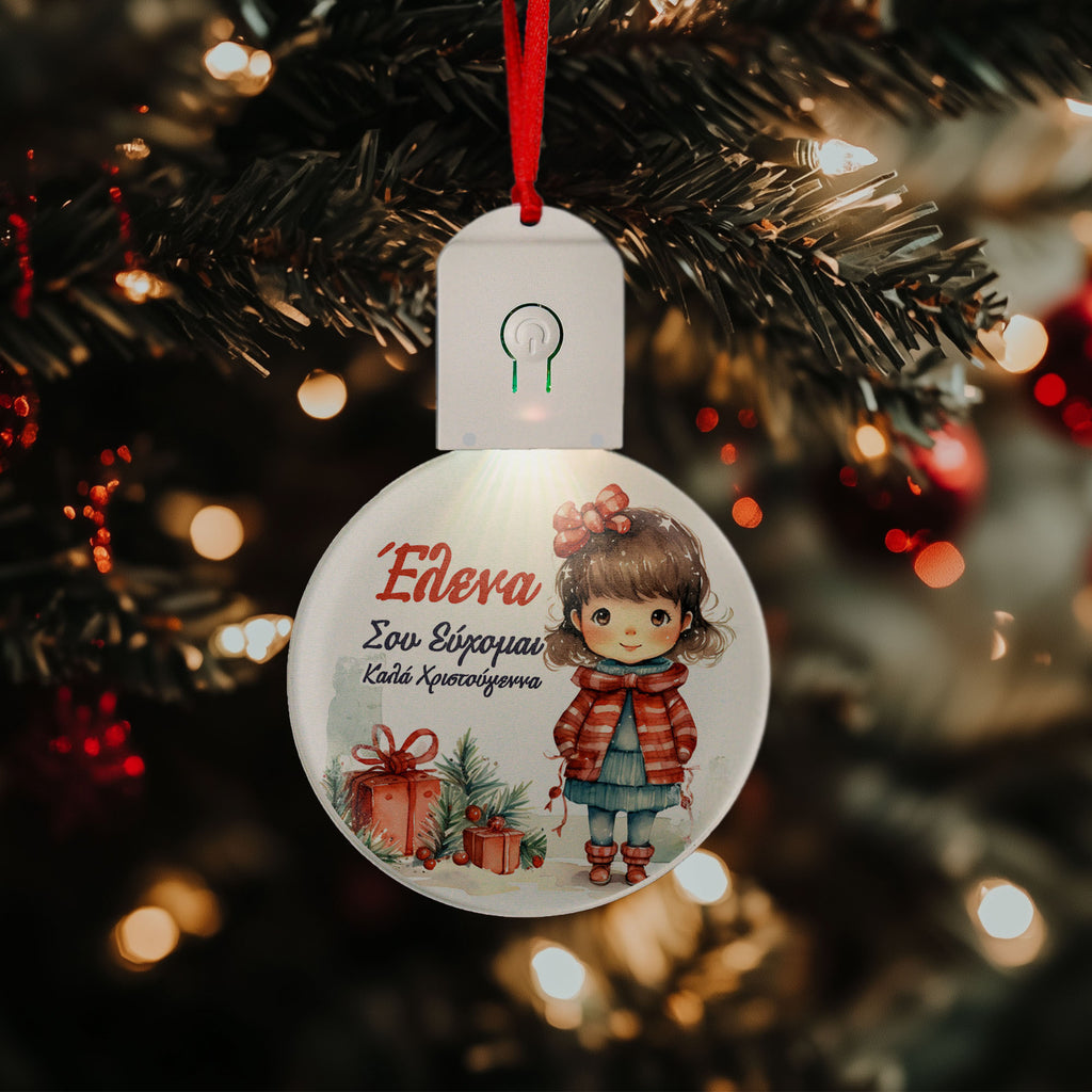 Christmas Girl - Led Light Ornament