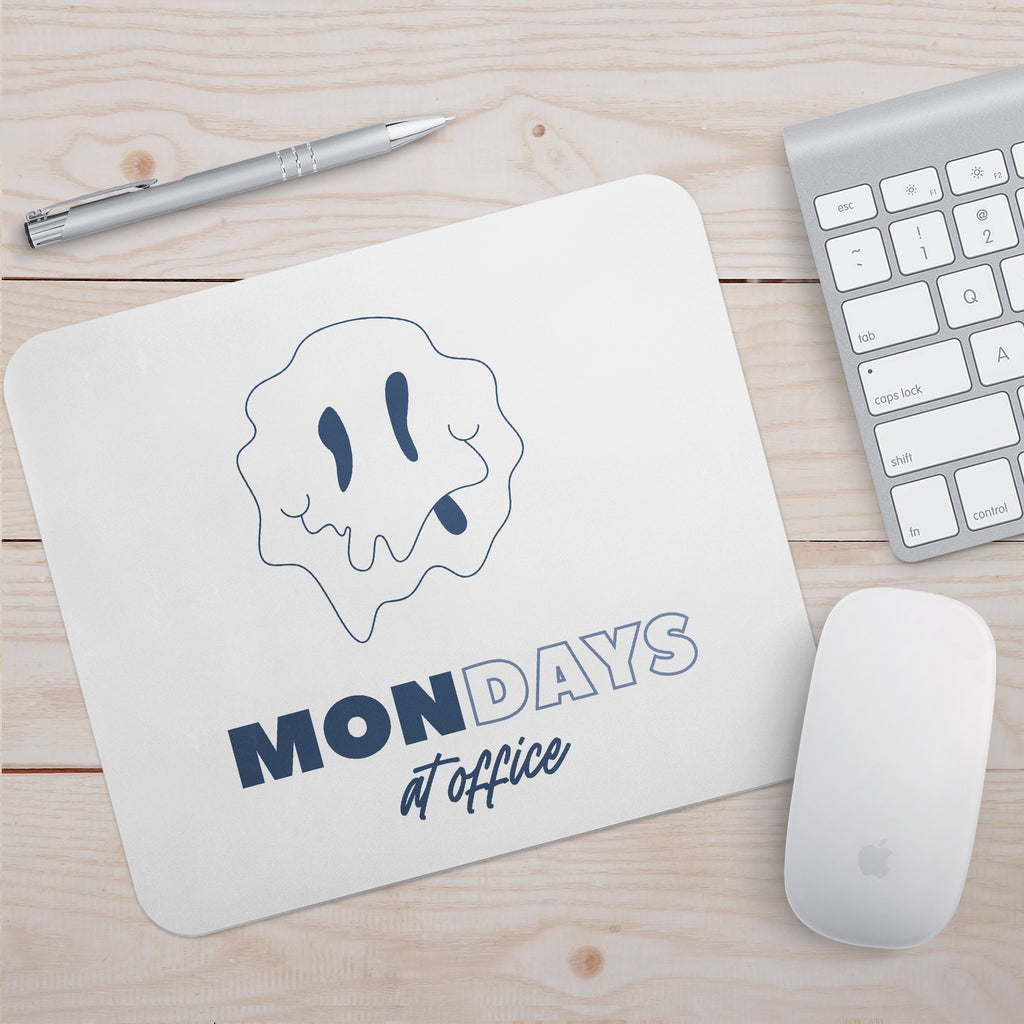 Mondays At Office Blue - Mousepad