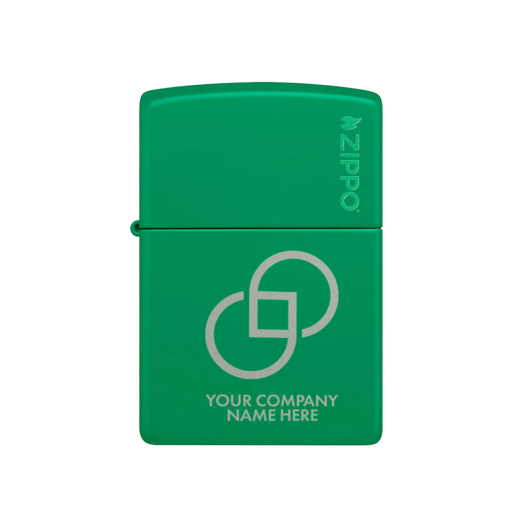 Classic Zippo® Grass Green Matte Lighter (Engraved)