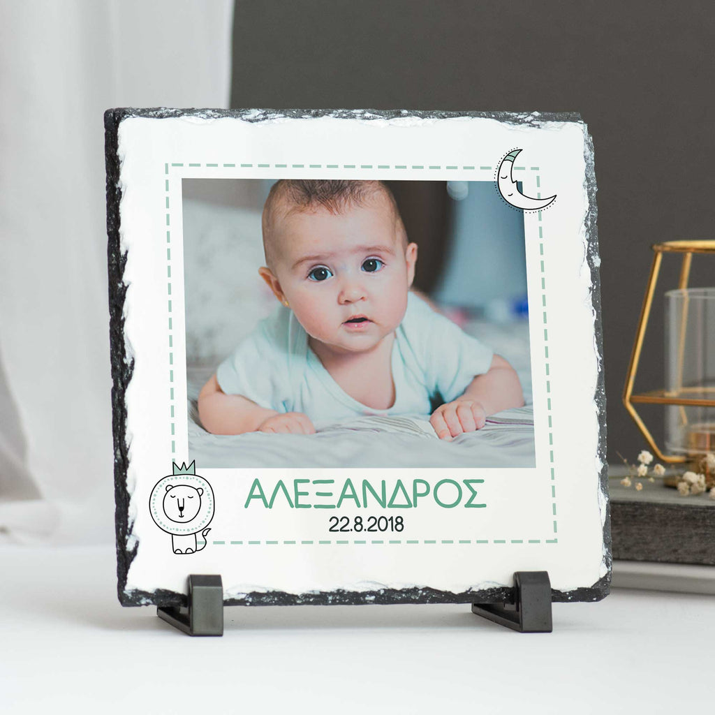 Baby Boy - Rock Photo Slate Square