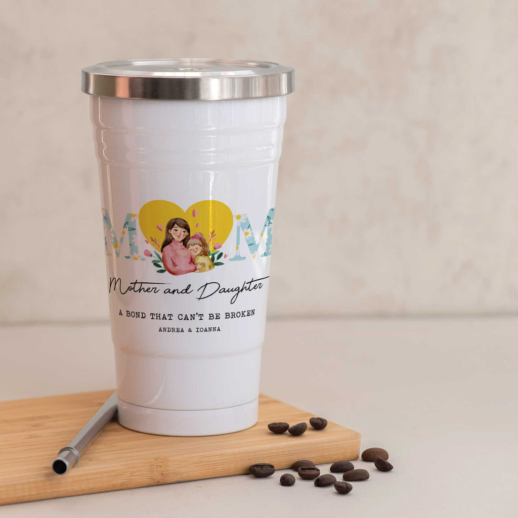 MOM - Stainless Steel Tumbler With Straw