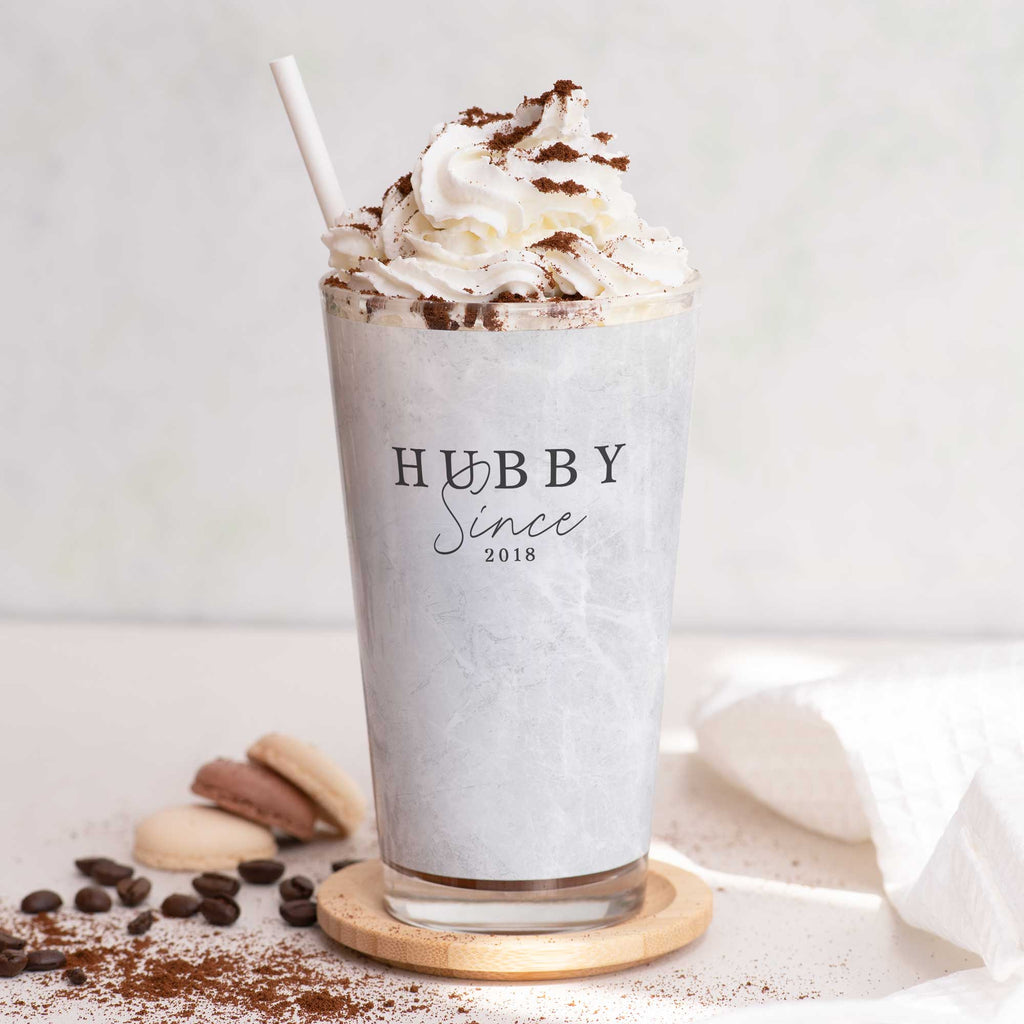 Hubby Since - Glass Latte Mug