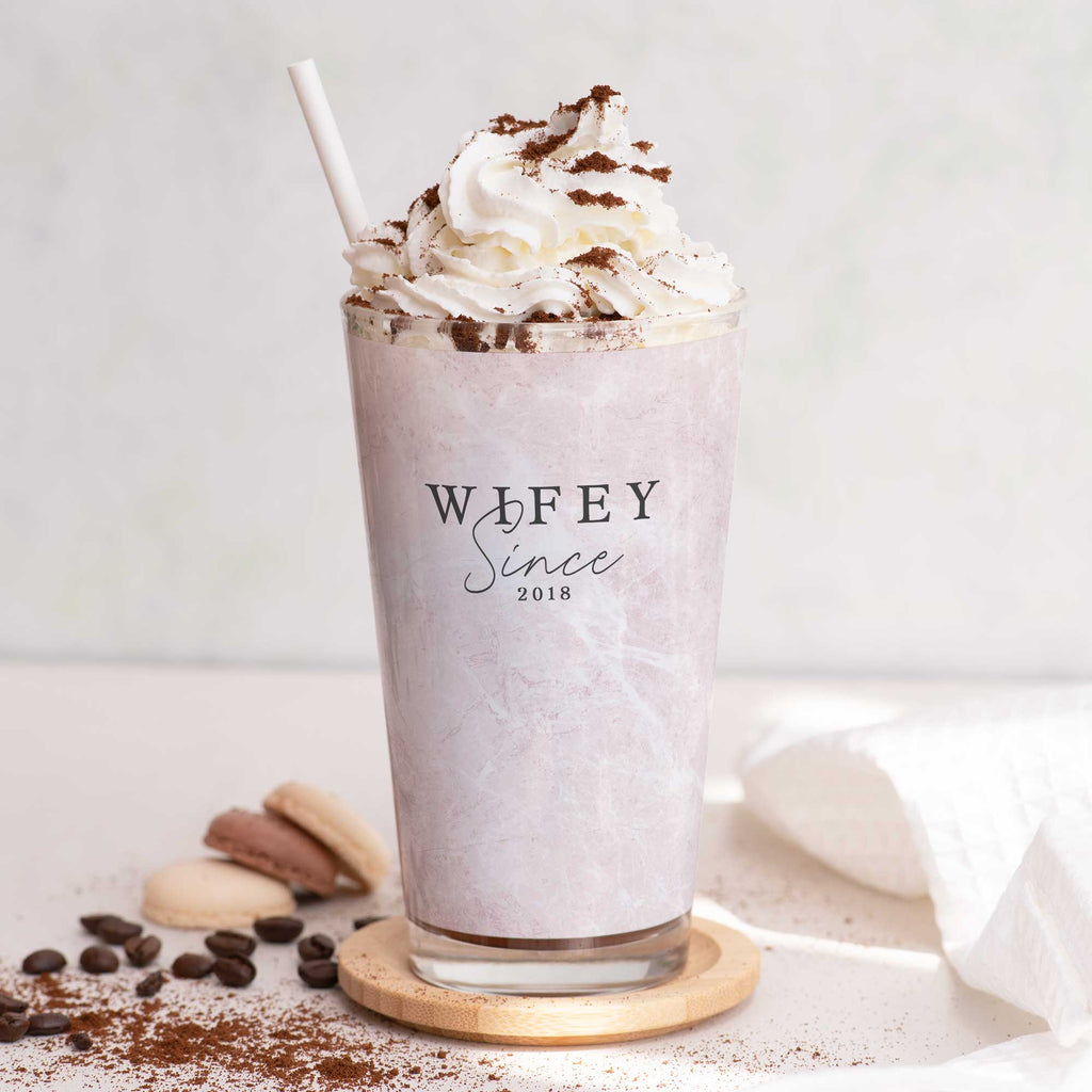 Wifey Since - Glass Latte Mug