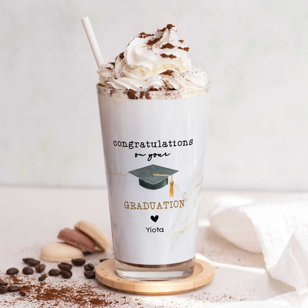 Congratulations On Your Graduation - Glass Latte Mug